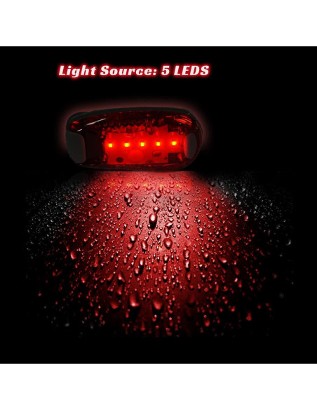 Luz Trasera LED Constefire - Paquete de 4, Impermeable, 3 Modos