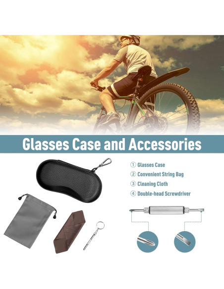 Funda Dura Fintie para Gafas Deportivas con Mosquetón