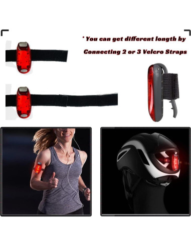 Luz Trasera LED Constefire - Paquete de 4, Impermeable, 3 Modos