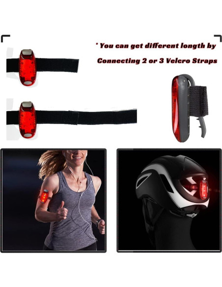 Luz Trasera LED Constefire - Paquete de 4, Impermeable, 3 Modos