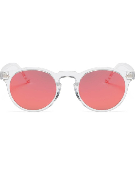 Gleyemor Gafas de Sol Polarizadas UV400 Redondas 48mm