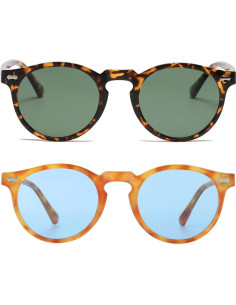 Gleyemor Gafas de Sol Polarizadas UV400 Redondas 48mm 2