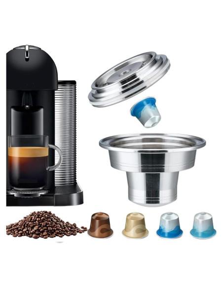 Adaptador de cápsulas reutilizables V,ertuo para Nespresso GCA1
