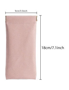 Paquete de 3 estuches de gafas PU Rosa 18x9 cm 2