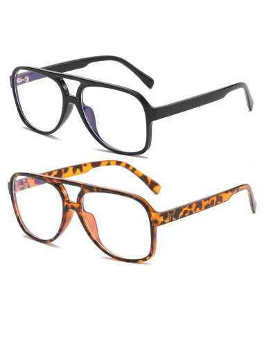 Gafas Aviador JOVAKIT Unisex Lentes Claros Diseño Retro