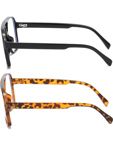 Gafas Aviador JOVAKIT Unisex Lentes Claros Diseño Retro