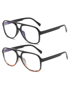 Gafas Aviador JOVAKIT Unisex Lentes Claros Diseño Retro