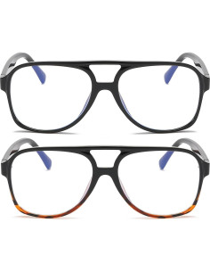 Gafas Aviador JOVAKIT Unisex Lentes Claros Diseño Retro 2