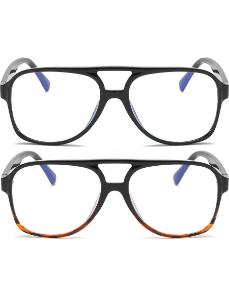 Gafas Aviador JOVAKIT Unisex Lentes Claros Diseño Retro