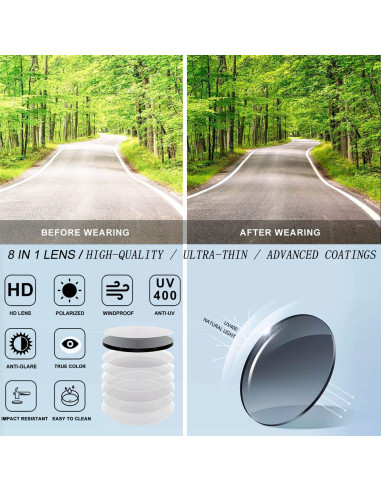 Gafas de Ciclismo SPOSUNE con 3 Lentes Intercambiables