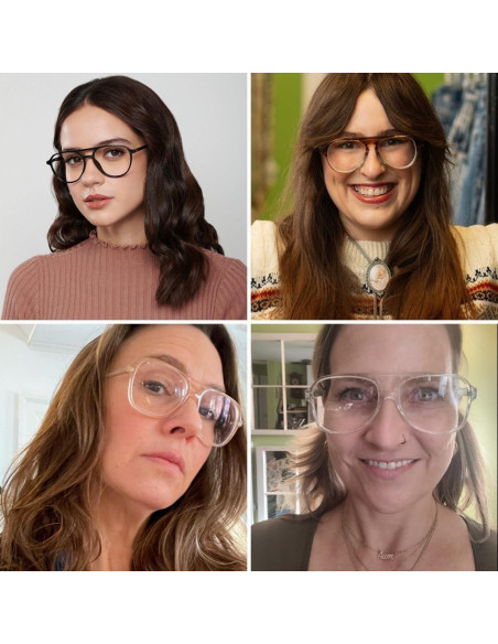 Gafas Aviador JOVAKIT Unisex Lentes Claros Diseño Retro