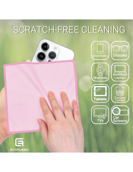 Paños de limpieza Eco-Fused 5 unidades 16.7x15.7cm Rosa