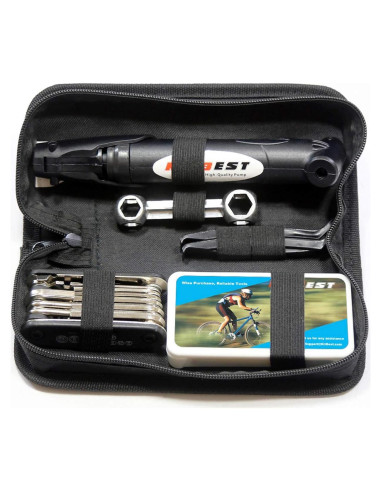 Kit de Herramientas para Bicicletas Kitbest 16 en 1 con Bomba 120 PSI