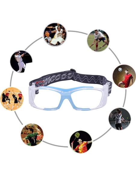 Gafas de baloncesto PC Azul - Protección alta impacto