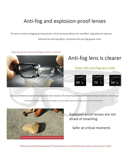 Gafas de Baloncesto de Protección PC para Adultos Unisex