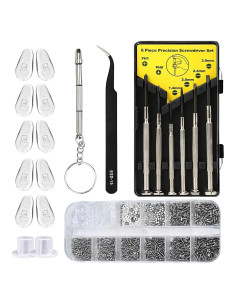 Kit de Reparación de Gafas Kingsdun 1100 Piezas con Destornilladores