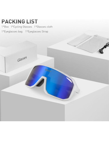 Gafas de Ciclismo SCVCN DZ-S62 UV400 Lentes de Policarbonato