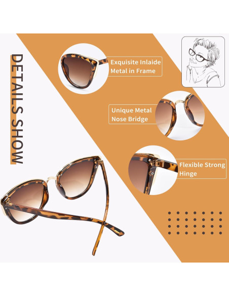 Gafas de sol ojo de gato OPTOFENDY UV protección moda