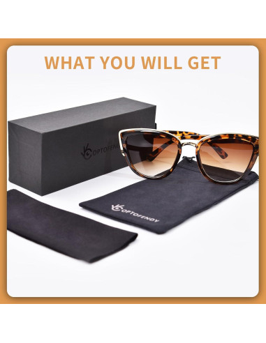 Gafas de sol ojo de gato OPTOFENDY UV protección moda