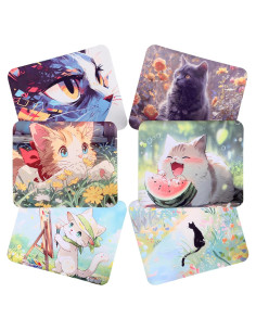 6 Paños de Microfibra Gatitos ADBGV 18x15 cm para Limpieza