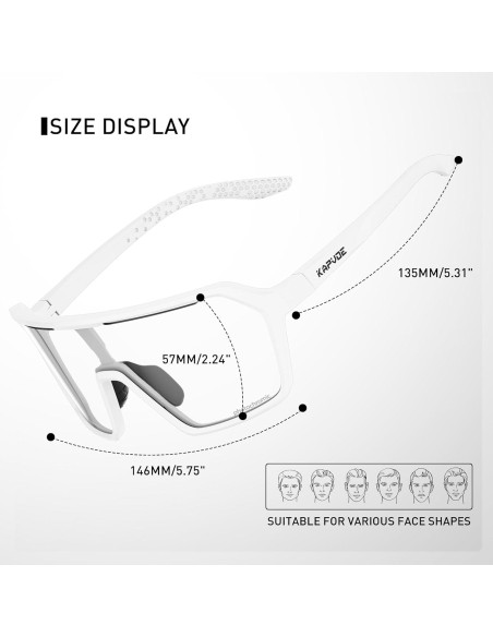 Gafas de Ciclismo KAPVOE K335 Fotoquímicas UV400