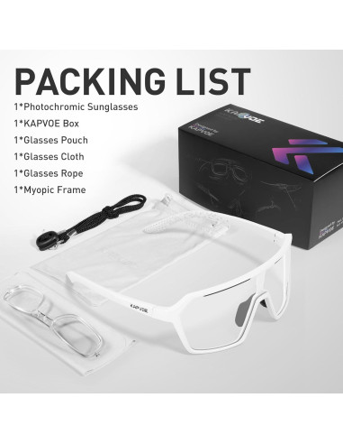Gafas de Ciclismo KAPVOE K335 Fotoquímicas UV400