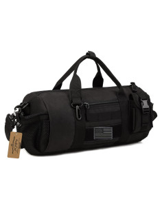 Bolsa Duffle Táctica ArcEnCiel Negra 38.6x19.8x18.8cm