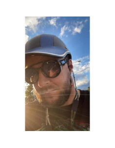 Gafas de Sol Steampunk FEISEDY Retro Azul UV400 2