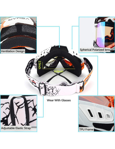 Gafas de Motocross Ubelly S218 Antivaho y Ajustables