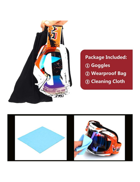 Gafas de Motocross Ubelly S218 Antivaho y Ajustables