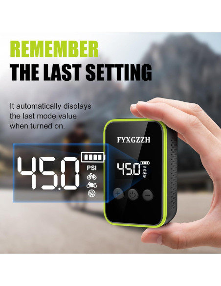 Mini Bomba de Bicicleta Eléctrica FYXGZZH 150 PSI con Manómetro