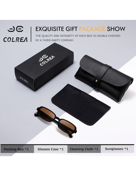 Gafas de sol rectangulares Colrea UV400 para mujeres