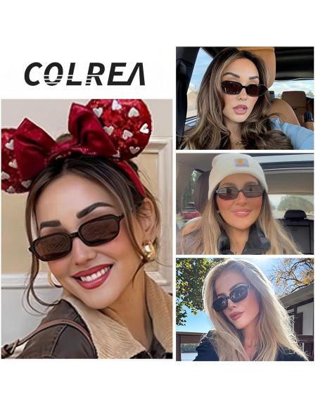 Gafas de sol rectangulares Colrea UV400 para mujeres