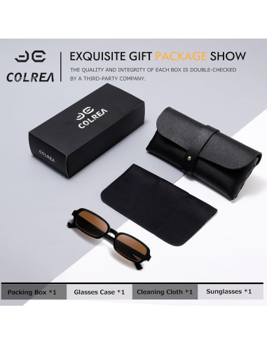 Gafas de sol rectangulares Colrea UV400 para mujeres