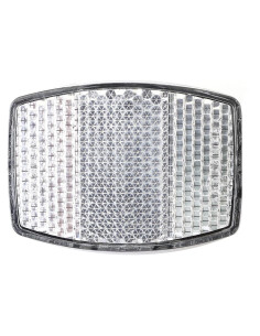 Reflector de Bicicleta PZRT Blanco 55x40mm Resistente al Agua