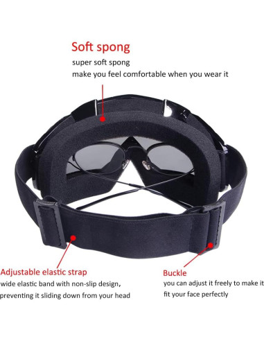 Gafas de Moto XYOP ATV Ajustables Anti-empañamiento 2 Pzs