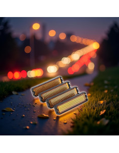 Juego de 4 Reflectores Amarillos para Pedales de Bicicleta Junfamilee 2