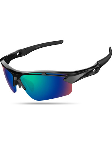 Gafas de sol deportivas Rosemal 7253 UV400 TR90 Verde