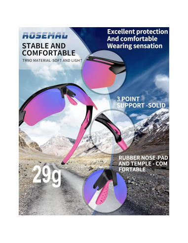 Gafas de sol deportivas Rosemal 7253 polarizadas UV400
