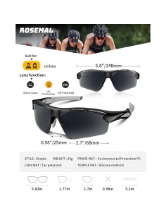 Gafas de sol deportivas Rosemal 7253 polarizadas UV400 2