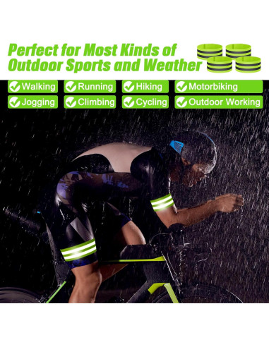 Brazaletes Reflectantes Yilloog 100 Pcs Alta Visibilidad