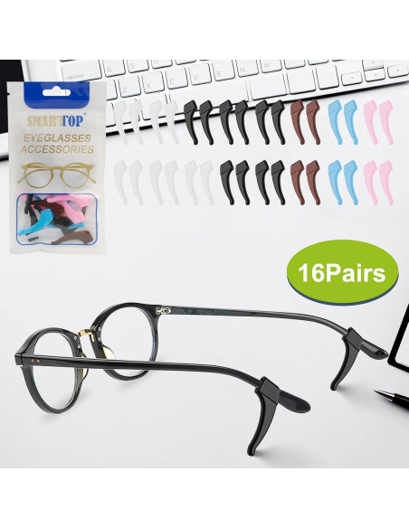 Ganchos de oreja antideslizantes SMARTTOP 16 pares silicona