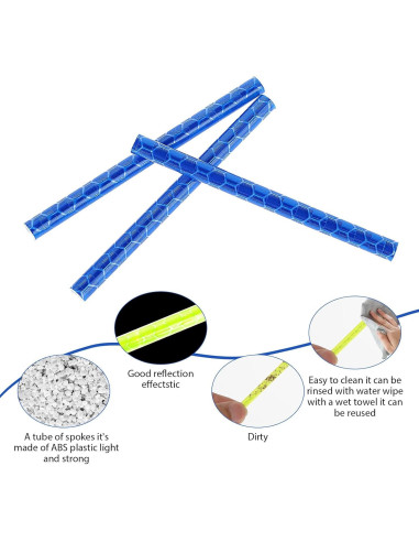72 Piezas Reflectores de Radios de Bicicleta KALIONE 7.5 cm