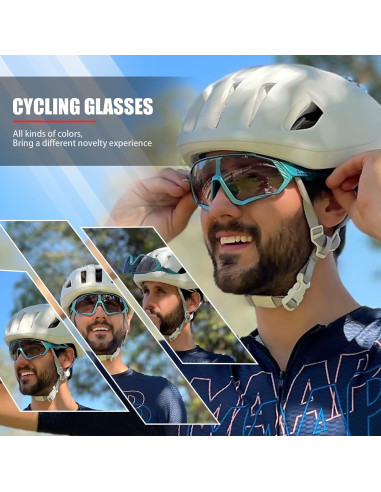 Gafas de Ciclismo KAPVOE Fotoquímicas UV400 para Adultos