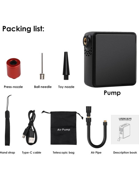 Mini Bomba de Aire Eléctrica LISIXLIUYI 150 PSI Portátil