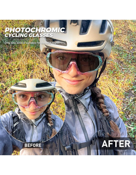 Gafas de Ciclismo KAPVOE Fotoquímicas UV400 para MTB
