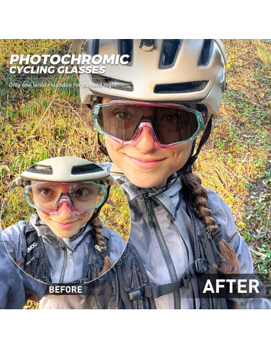Gafas de Ciclismo KAPVOE Fotoquímicas UV400 para MTB