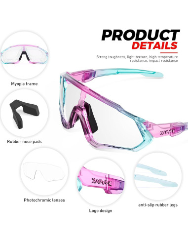 Gafas de Ciclismo KAPVOE Fotoquímicas UV400 para MTB