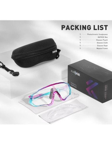 Gafas de Ciclismo KAPVOE Fotoquímicas UV400 para MTB