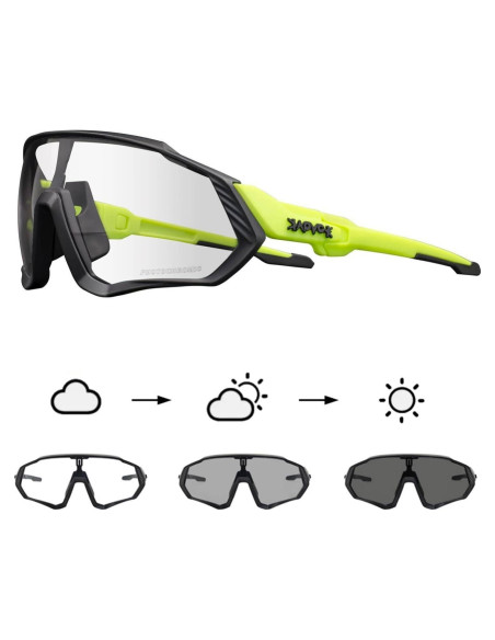 Gafas de Ciclismo KAPVOE Fotoquímicas UV400 para MTB